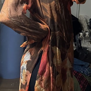 Seidenbluse mit Muster