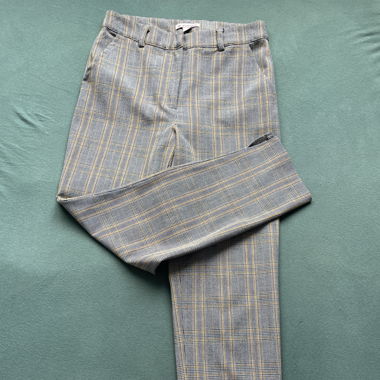 Pantalon carreaux Anna Field gris/moutarde