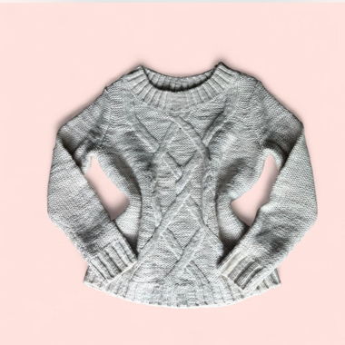 Beige cableknit sweater (M)