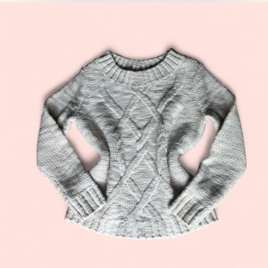 Beige cableknit sweater (M)