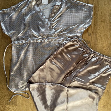 Ensemble pyjama en satin kimono