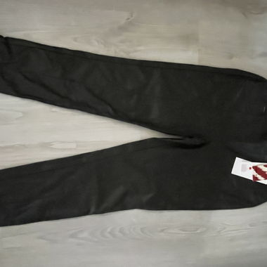 Pantalon femme noir en cuir artificiel