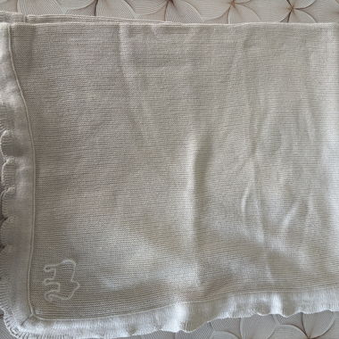 Plaid tricoté beige