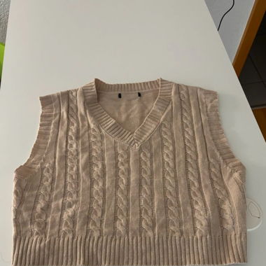 Beige Strickweste Gr. M