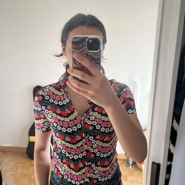 Chemise Florale à Manches Courtes