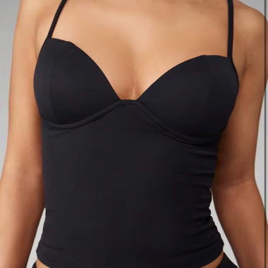 Black top with straps