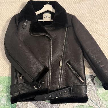 Giacca in ecopelle Zara XS