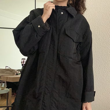 Manteau automne/printemps noir ASOS