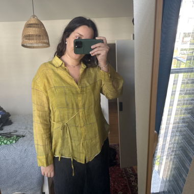 Chemise jaune verte