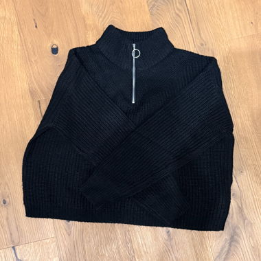 Terranova schwarzer Strickpullover XS