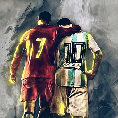 Leinwand „ CR7/ Messi 