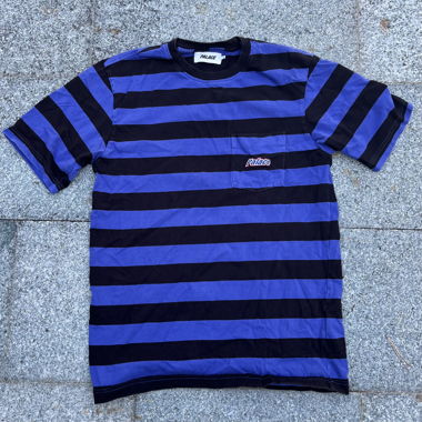 PALACE BLAU GESTREIFTES T-SHIRT