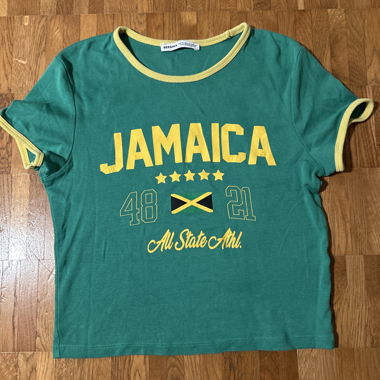 Grünes Bershka T-Shirt Jamaica Print