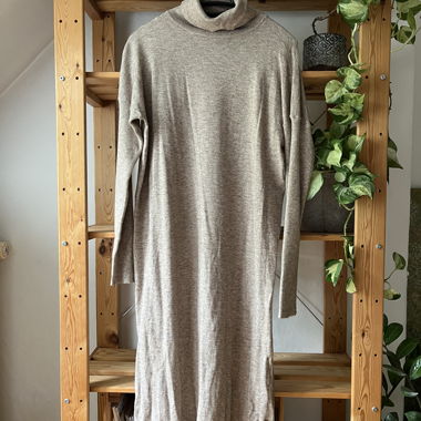 Abito beige con collo alto ONLY