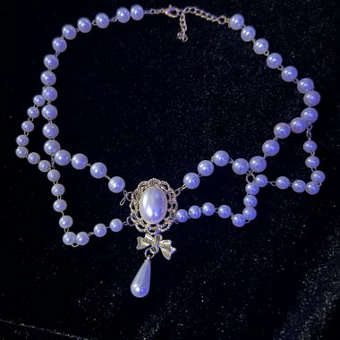 Pearl Necklace with Pendant – vintage coquette