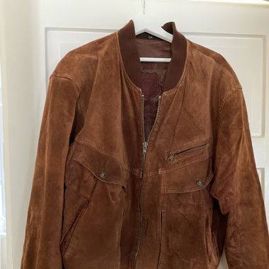 Braune vintage Box-Lederjacke