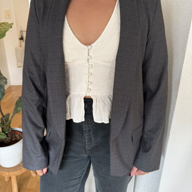 Blazer gris a carreaux