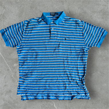 VINTAGE RALPH LAUREN POLOSHIRT GESTREIFT -GR. L-