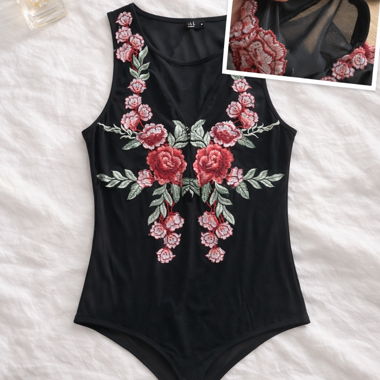 Transparent bodysuit