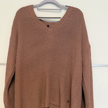 CHICORÉE / lachsfarbener pullover / grösse L