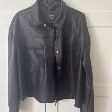 Dark Brown Faux Leather Jacket