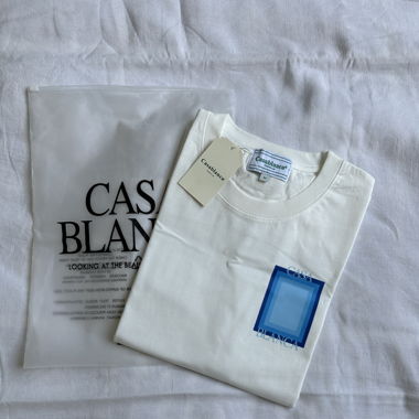 T-shirt Casablanca Blanc Bleu 