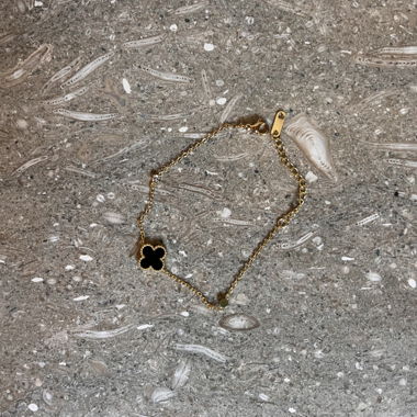 Mini Black Clover Bracelet – Van Cleef Inspired