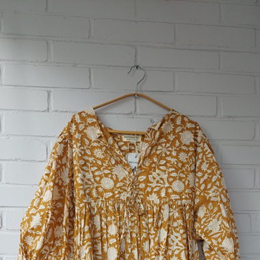 Mini Dress Hand block print  (S/M L/XL)