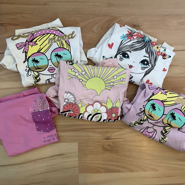 Set di 5 t‑shirt da ragazza tg. 8‑9