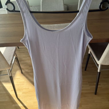 Lila Ribbed Damenkleid