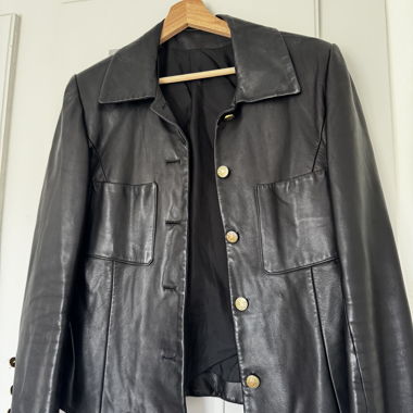 Black leather jacket