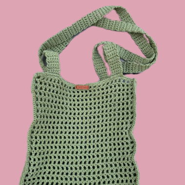 Handmade crochet shoulder bag