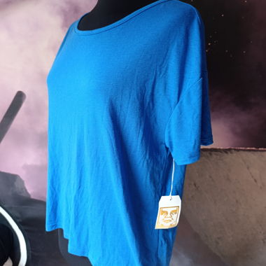 Oversize T-shirt blau obey