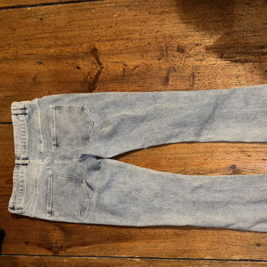  destressed flare bootcut jeans