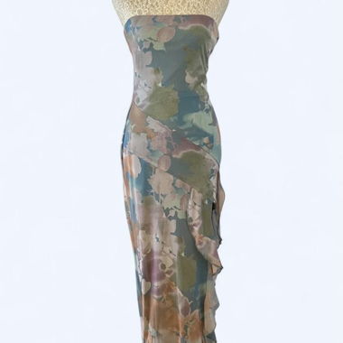 Robe maxi tube florale