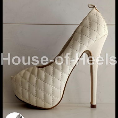 Escarpins peep-toe Bai Wei 37 talon 16cm plateau