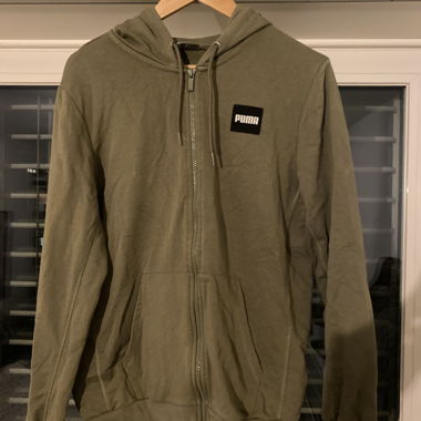 PUMA olive green zip-up jacket