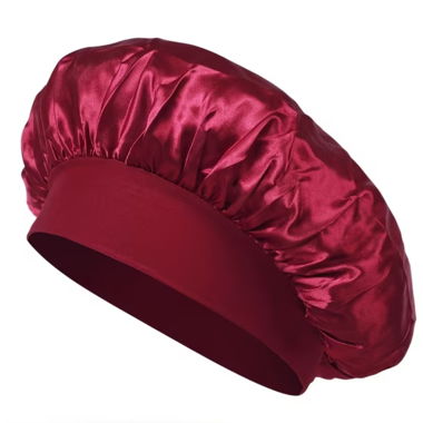 Cuffietta in raso bordeaux