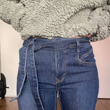 jeans mom higher waist barrel belt