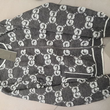 Gucci gilet gris à fermeture éclair