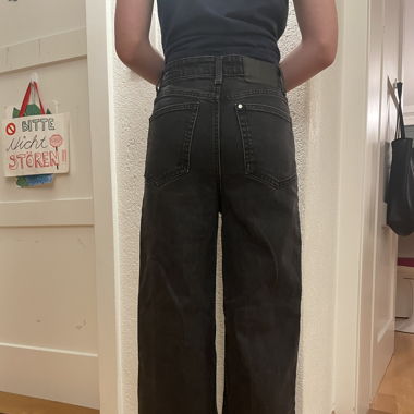 Schwarze Denim Hose 