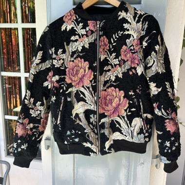 Giacca bomber con motivo floreale