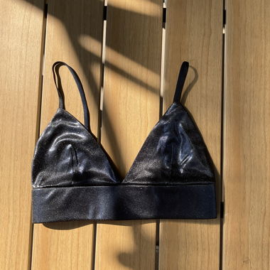 Dark Blue Metallic Bra