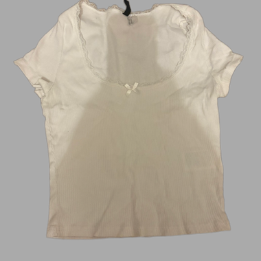 T-shirt blanc coquette 