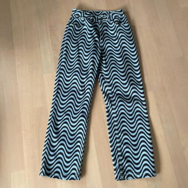 Ragged Jeans wave pattern jeans 