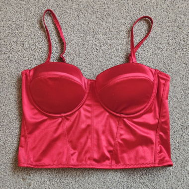Red bustier top AMISU