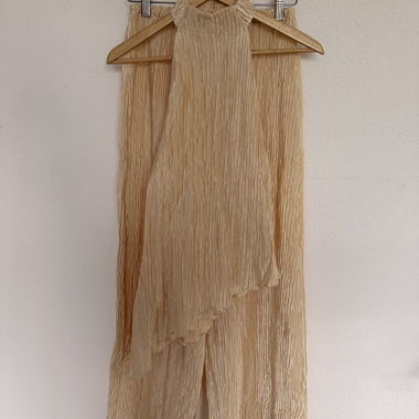 Beige Pleated Set by ZARA