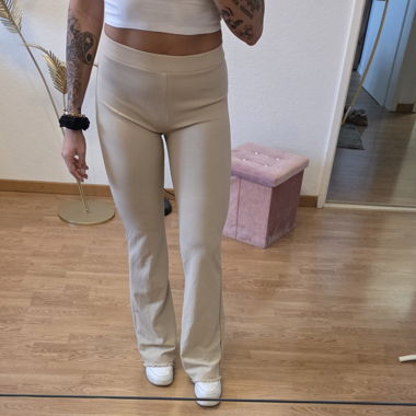 Pantalon de costume pantalon en tissu Gr. M beige Amisu