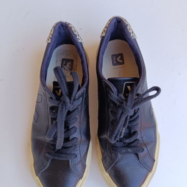 Black Leather Veja x Sud Express Sneakers