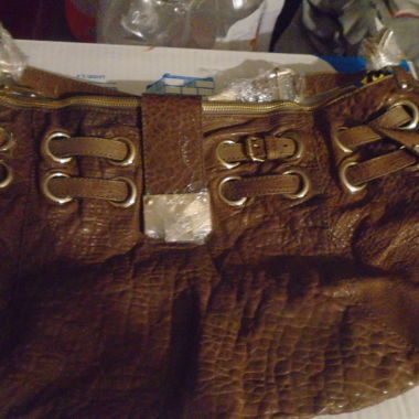 Sac en cuir vintage Jimmy Choo Marron Or